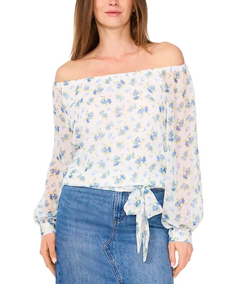 Vince Camuto Women's Off-the-Shoulder Tied-Hem Top