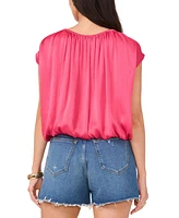 Vince Camuto Women's Shirred Sleeveless Bubble Top