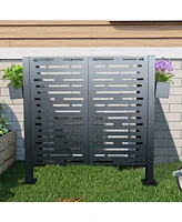 42 Ft Air Conditioner Fence for Outdoor Units,Metal Privacy Fence Cover, Perfect to Conceal Air Conditioning Units