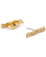 kate spade new york Gold-Tone Mama Said Pave Stud Earrings