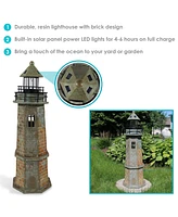 35-Inch Solar Decorative Lighthouse Garden Statue - Led Light