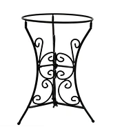 Bronze Steel Gazing Ball Stand Outdoor for 10-Inch or 12-Inch Garden Gazing Globes - 9-Inch H - Traditional