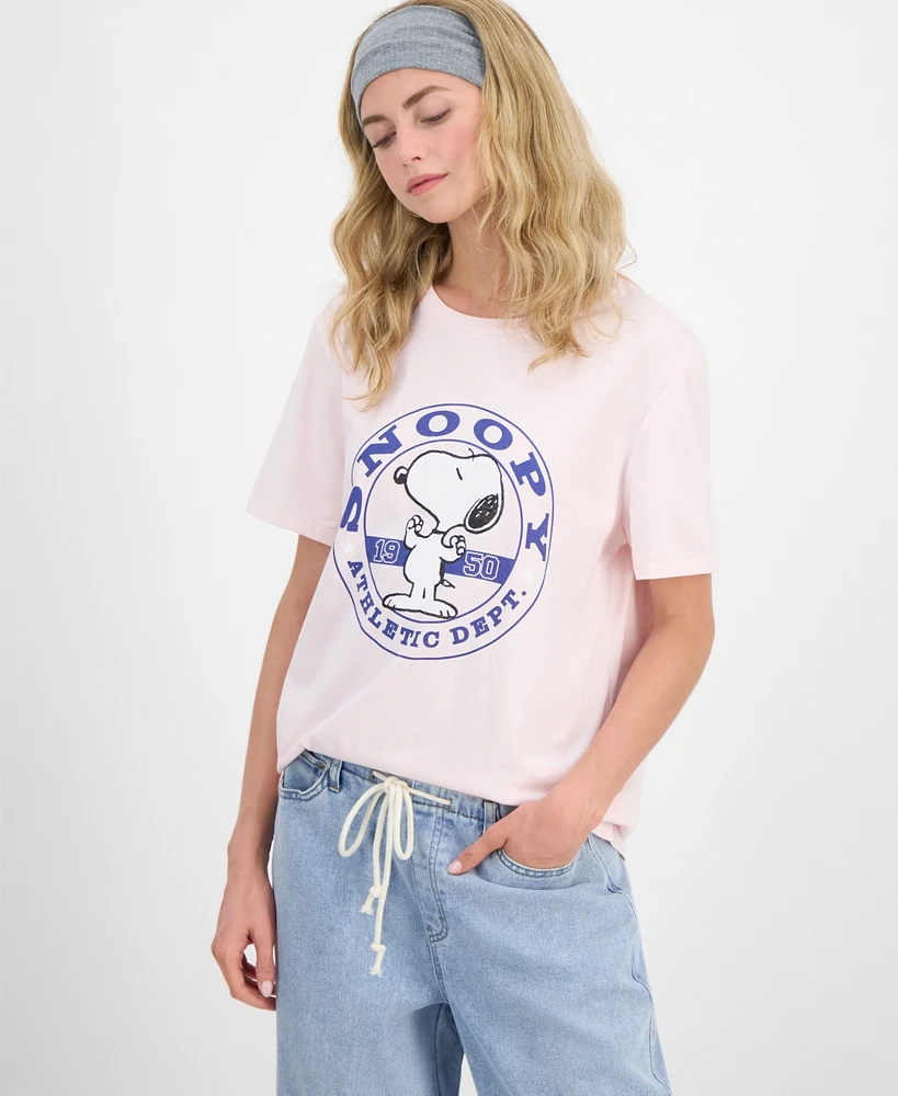 Disney Juniors' Snoopy Athletic Graphic Print T-Shirt