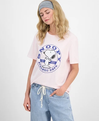 Disney Juniors' Snoopy Athletic Graphic Print T-Shirt