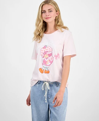 Love Tribe Juniors' Strawberry Shortcake Graphic Print T-Shirt