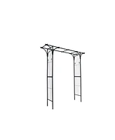 Metal Garden Arch Garden Arbor Trellis Climbing Plants Support Arch Outdoor Arch Wedding Arch Party Events Archway Black