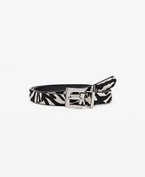 Mango Women's Zebra-Print Belt