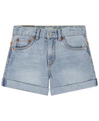 Levi's Big Girls Mini Mom Embroidered Shorts