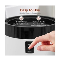 SereneLife Bucket Towel Warmer, 12L, Adjustable Timer, Auto Shut-Off, Black
