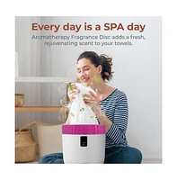 SereneLife Bucket Towel Warmer, 12L, Adjustable Timer, Auto Shut-Off, Pink