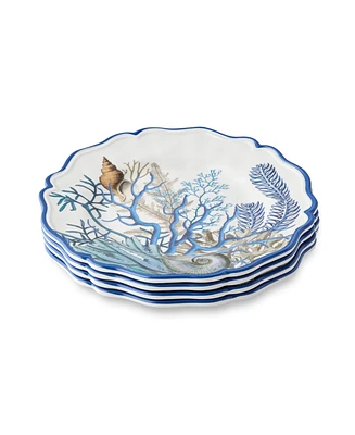 Certified International Blue Lagoon Melamine 4-Pc. Salad Plates, Service For 4