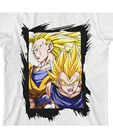 Dragon Ball Z Boys Vegeta & Goku Saiyan Graphic White T-shirt-xl