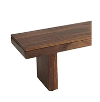 Modern Chunky Solid Wood Bench – Stylish Seating for Living Room & Entryway