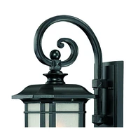 Frosted Linen Glass Lantern Wall Light for Entryway Hallway or Patio