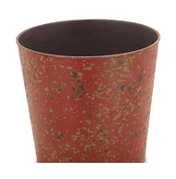 Weather-Resistant Round Plastic Planter for Gardens and Patios
