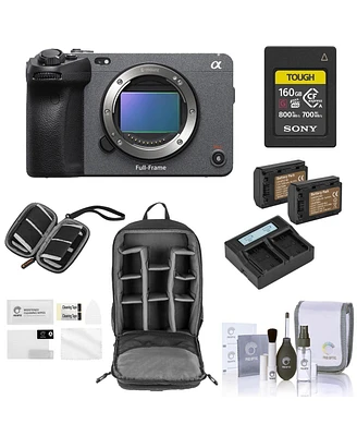 Sony Sony Alpha FX3 Full-Frame Cinema Line Camera Bundle, 160GB CFexpress Memory Card, 2 Batteries, Dual Smart Charger, Backpack, Screen Protector, Ca