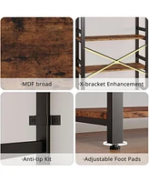 Bookshelf, 31.5in Wide Shelf 6 Tier Bookcase, 110lbs/shelf