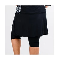Calypsa Plus Skirted Swim Capris