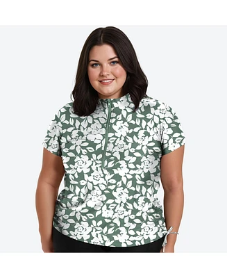 Calypsa Plus Half-Zip Adele Swim Top