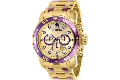 Invicta Men's Pro Diver Quartz 3 Hand Gold Dial Watch