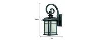 Classic Frosted Linen Glass Lantern Wall Lamp for Living Room or Garden