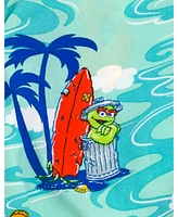 Sesame Street Toddler Girls Bird Cookie Monster Elmo Oscar the Grouch Matching Family Hawaiian Button Down Shirt to