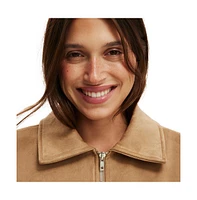 Cotton On Women's Drew Faux Suede Jacket
