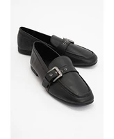 Jade Leather Flat Loafers (Women)