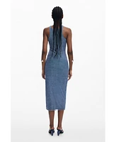 Desigual Women's Knot fitted midi dress