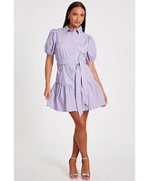 Quiz Women's Diamante Detail Cotton Shirt Dress