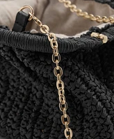Mango Women's Natural Fiber Clutch Bag