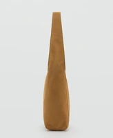 Mango Women's Suede Shopper Bag