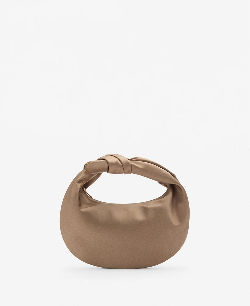 Mango Women's Satin Medium Handbag