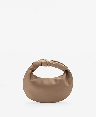 Mango Women's Satin Medium Handbag