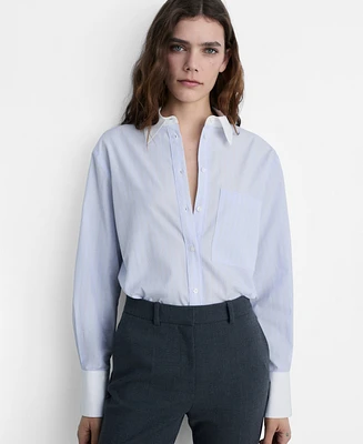Mango Women's Cotton-Blend Combined Shirt