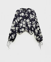 Mango Women's Floral Print Blouse Top