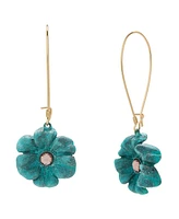 Robert Lee Morris Soho Faux Stone Patina Flora Dangle Earrings