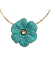 Robert Lee Morris Soho Faux Stone Patina Flora Wire Necklace