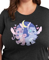 Hybrid Apparel Plus Lilo Stitch and Angel Graphic T-Shirt