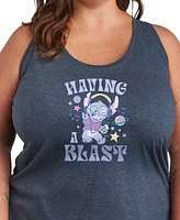 Hybrid Apparel Plus Lilo Stitch Having A Blast Graphic Tank Top