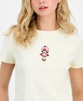 Freeze 24-7 Juniors' Embroidered Strawberry Shortcake T-Shirt