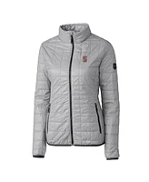 Cutter & Buck Women's Gray Stanford Cardinal Rainier Eco Insulated Puffer Full-Zip Jacket
