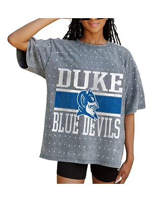 Gameday Couture Women's Gray Duke Blue Devils On the Ball Oversized T-Shirt