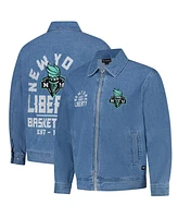 The Wild Collective Men's and Women's Blue New York Liberty Denim Full-Zip Jacket
