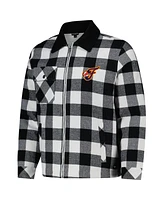 The Wild Collective Men's and Women's Black/White Indiana Fever Flannel Full-Zip Shacket