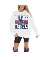 Gameday Couture Women's White Ole Miss Rebels Fair Catch Pullover Sweatshirt