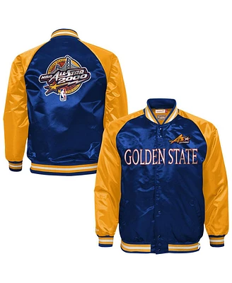 Mitchell & Ness Big Boys and Girls Navy 2000 Nba All-Star Game Satin Lightweight Raglan Full-Snap Jacket