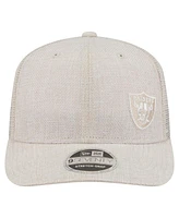 New Era Men's Natural Las Vegas Raiders Flawless 9SEVENTY Stretch-Snap Hat