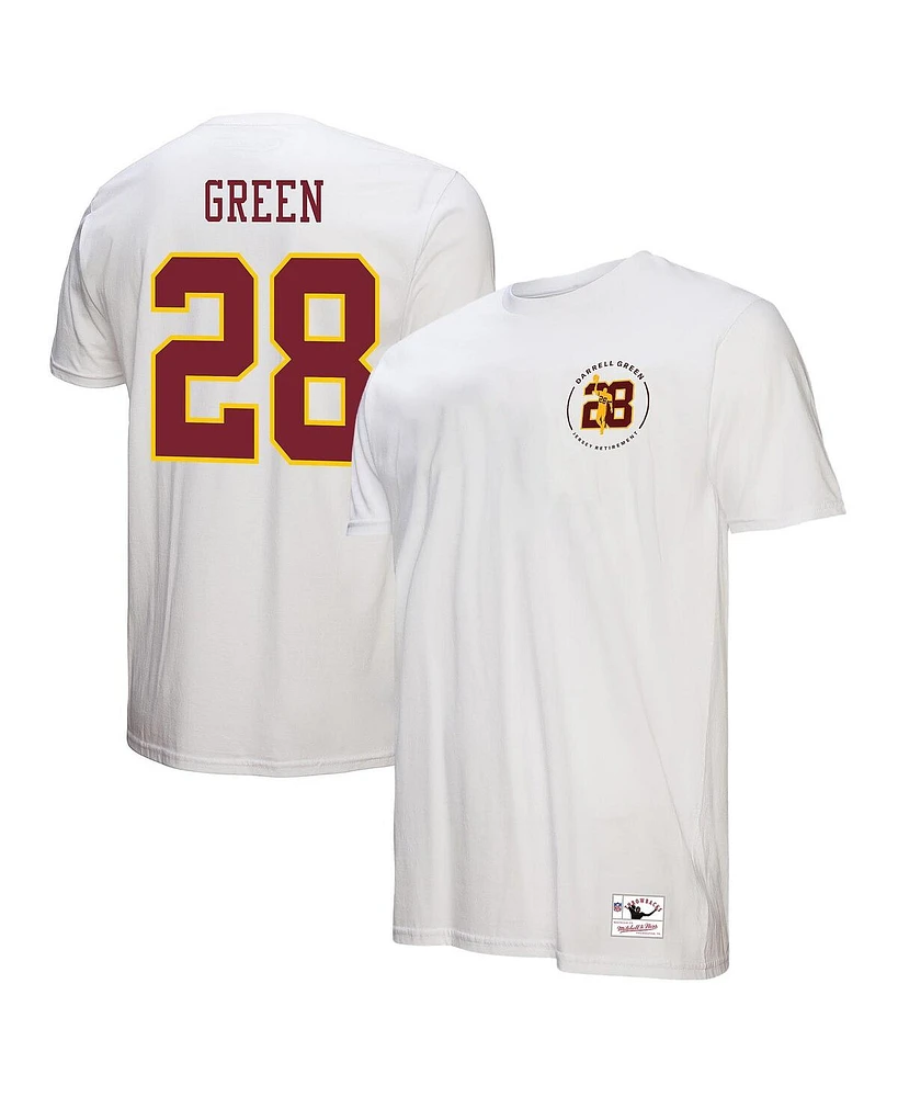 Mitchell & Ness Men's Darrell Green White Washington Commanders Retired Player Name Number T-Shirt