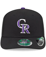 New Era Men's Black Colorado Rockies Player Replica 9SEVENTY Adjustable Hat